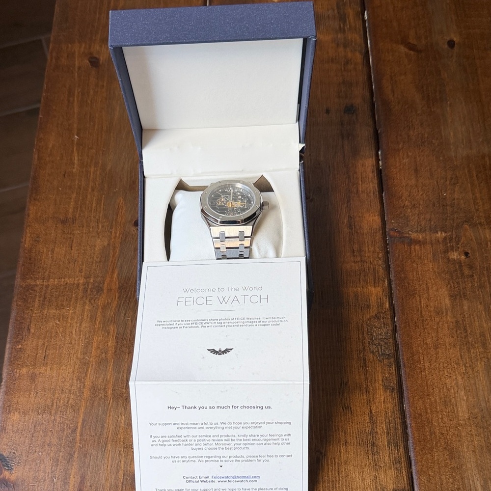 Feice Silver Men's Watch - Picture 3 of 4